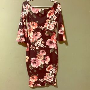 NWT Beautiful Black floral dress